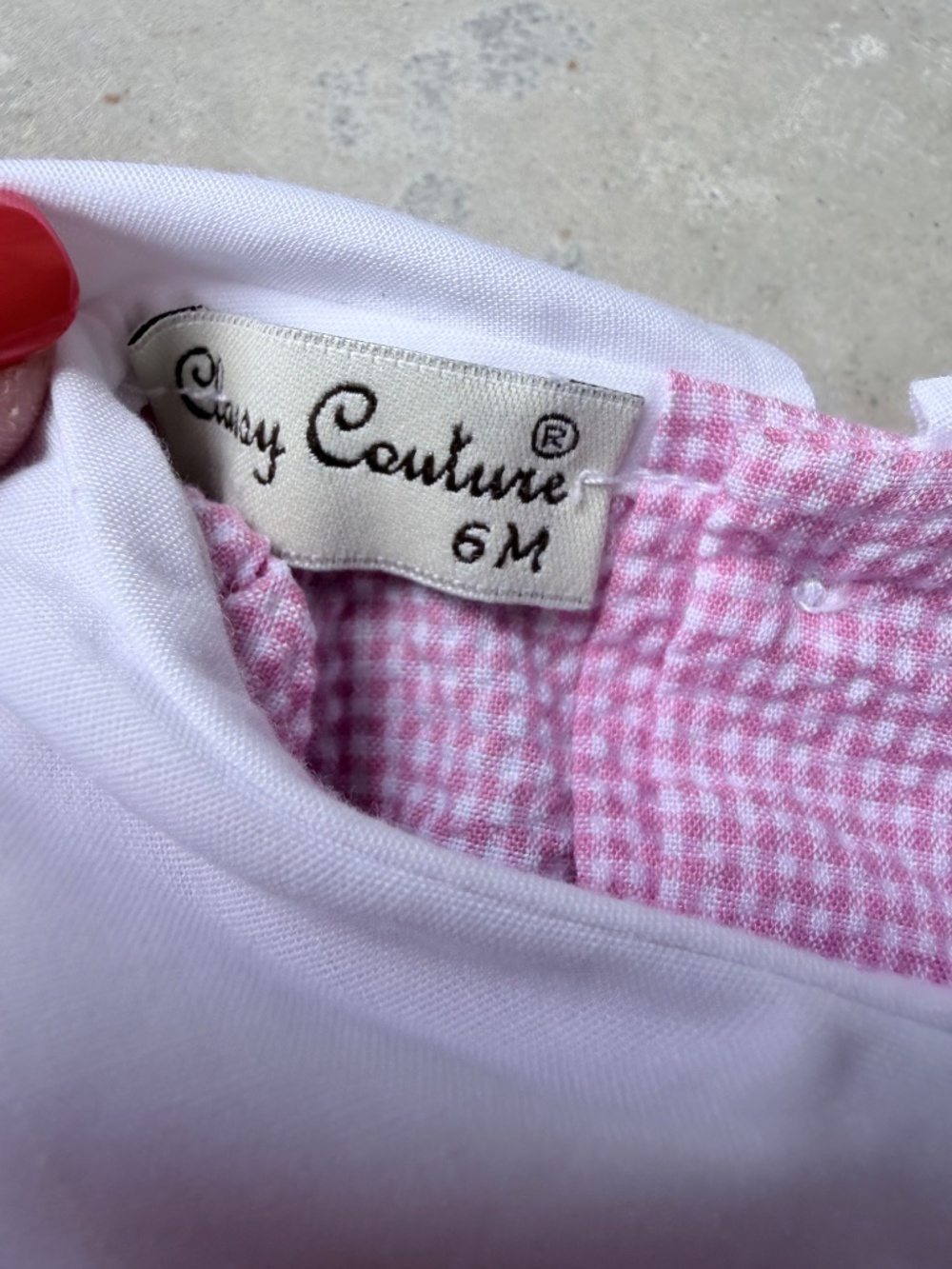 Baby Smocked Spring time Bird Ruffle Gingham Romper - Picture 2 of 4